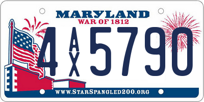 MD license plate 4AX5790