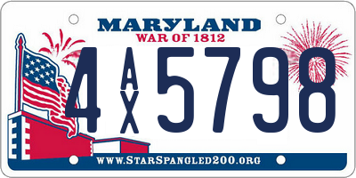 MD license plate 4AX5798