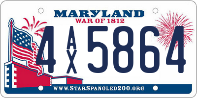 MD license plate 4AX5864