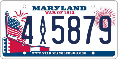 MD license plate 4AX5879