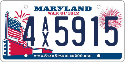 MD license plate 4AX5915