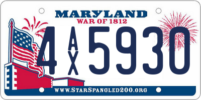 MD license plate 4AX5930