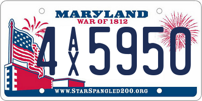 MD license plate 4AX5950