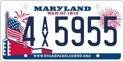 MD license plate 4AX5955
