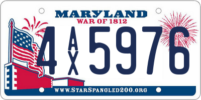 MD license plate 4AX5976