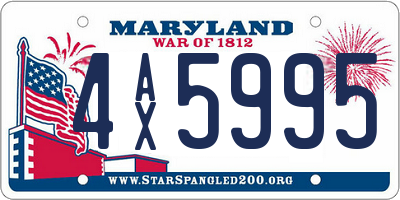 MD license plate 4AX5995