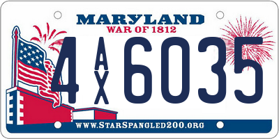 MD license plate 4AX6035