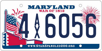 MD license plate 4AX6056