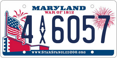MD license plate 4AX6057