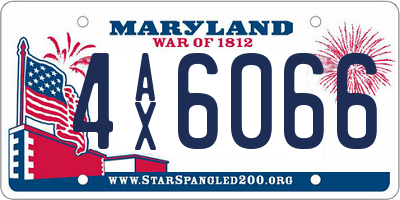 MD license plate 4AX6066