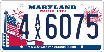MD license plate 4AX6075