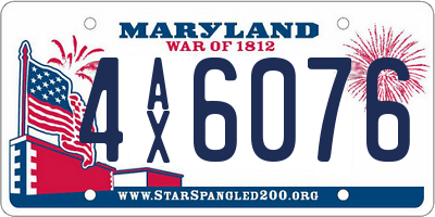 MD license plate 4AX6076