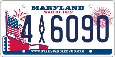 MD license plate 4AX6090