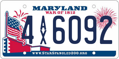 MD license plate 4AX6092