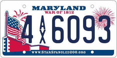 MD license plate 4AX6093