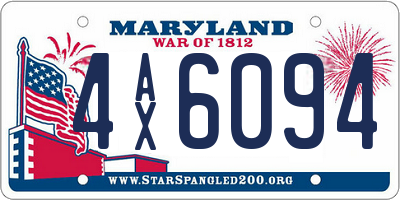 MD license plate 4AX6094