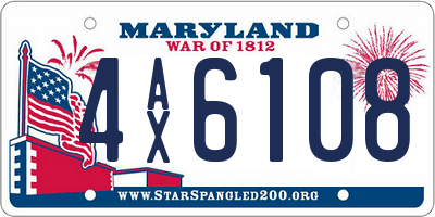 MD license plate 4AX6108