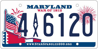 MD license plate 4AX6120