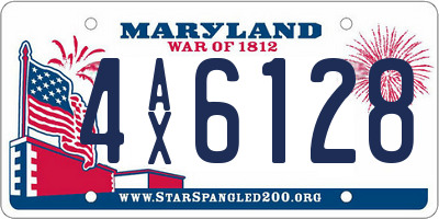 MD license plate 4AX6128