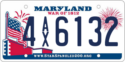 MD license plate 4AX6132