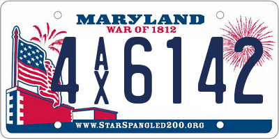 MD license plate 4AX6142
