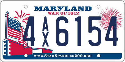 MD license plate 4AX6154