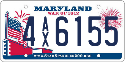 MD license plate 4AX6155