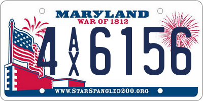 MD license plate 4AX6156