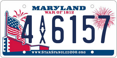 MD license plate 4AX6157
