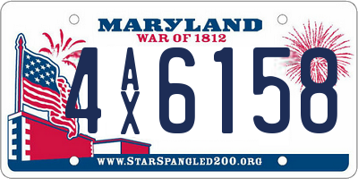 MD license plate 4AX6158