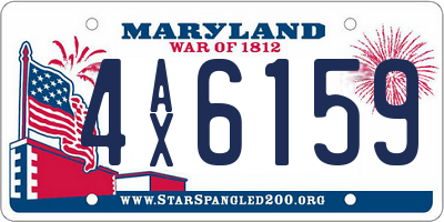 MD license plate 4AX6159