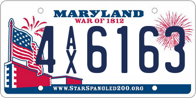 MD license plate 4AX6163