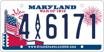 MD license plate 4AX6171