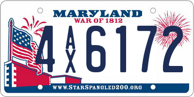 MD license plate 4AX6172