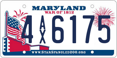 MD license plate 4AX6175