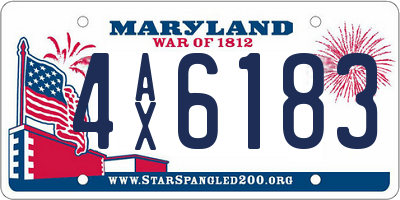 MD license plate 4AX6183