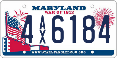 MD license plate 4AX6184