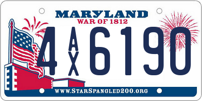 MD license plate 4AX6190
