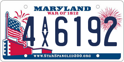MD license plate 4AX6192