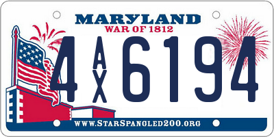 MD license plate 4AX6194