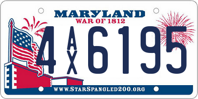 MD license plate 4AX6195