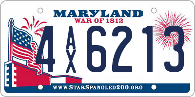 MD license plate 4AX6213
