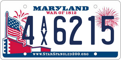 MD license plate 4AX6215