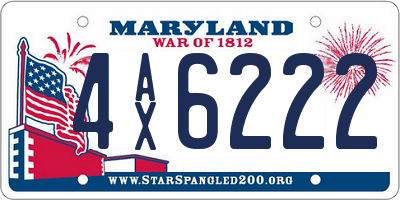 MD license plate 4AX6222