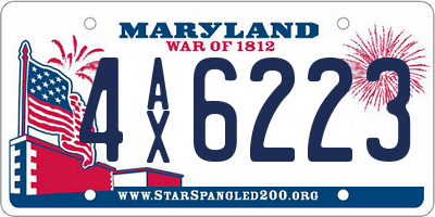 MD license plate 4AX6223