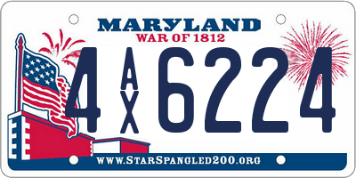 MD license plate 4AX6224