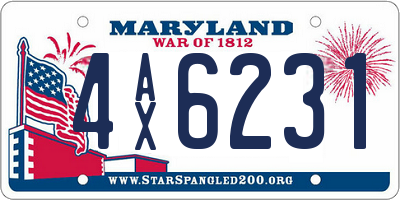 MD license plate 4AX6231