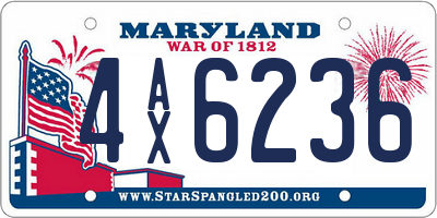 MD license plate 4AX6236