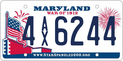MD license plate 4AX6244