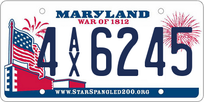 MD license plate 4AX6245